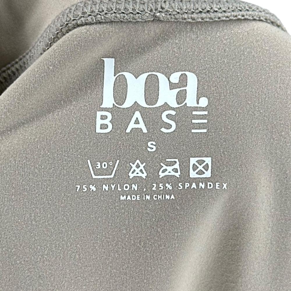 BOA BASE Women's Long Sleeve Zip Up Mock Neck Athleisure Jacket Size Small Tan - Picture 4 of 5